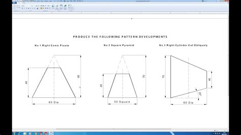 sheet metal pyramid pattern development